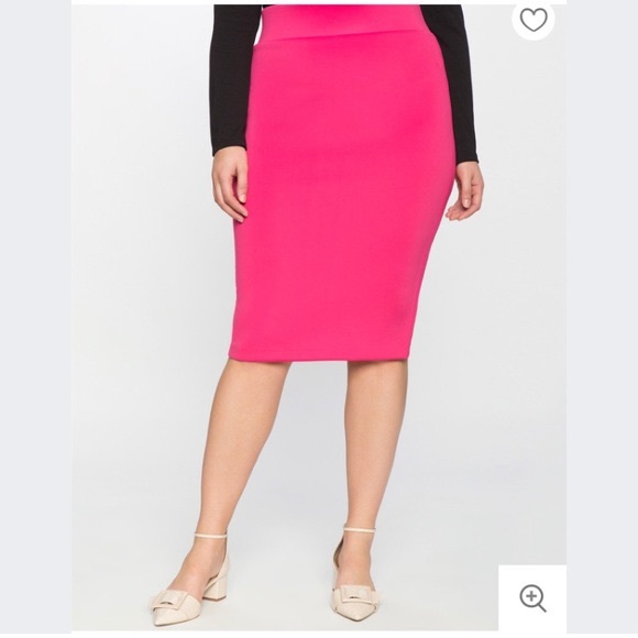 Eloquii Pink High Waist Skirt - Picture 1 of 3